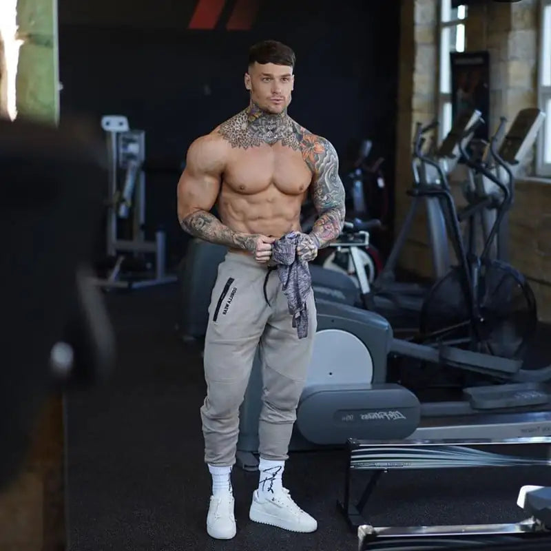 Men's Plus Size Slim Fit Running Pants for Autumn/Winter