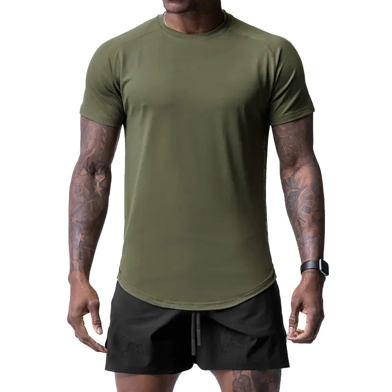 Men's Summer Loose Fit Printed Quick-Dry Sports T-Shirt