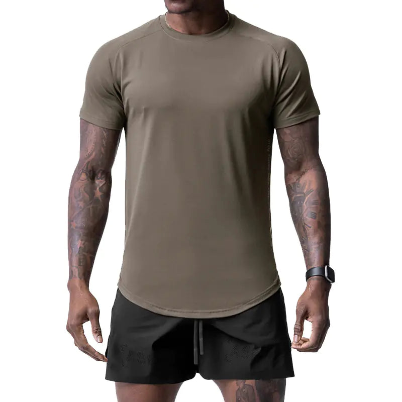 Men's Summer Loose Fit Printed Quick-Dry Sports T-Shirt